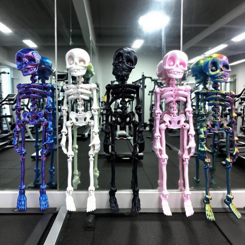 FuRise Magnetic Skeleton Action Figure – 3D Printed Art Toy, Movable Deformable Skeleton Figurine, Halloween Decor & Gift,Magnetic Skeleton Toy,FuRise 3D Printed Skeleton,Articulated Skeleton Action Figure