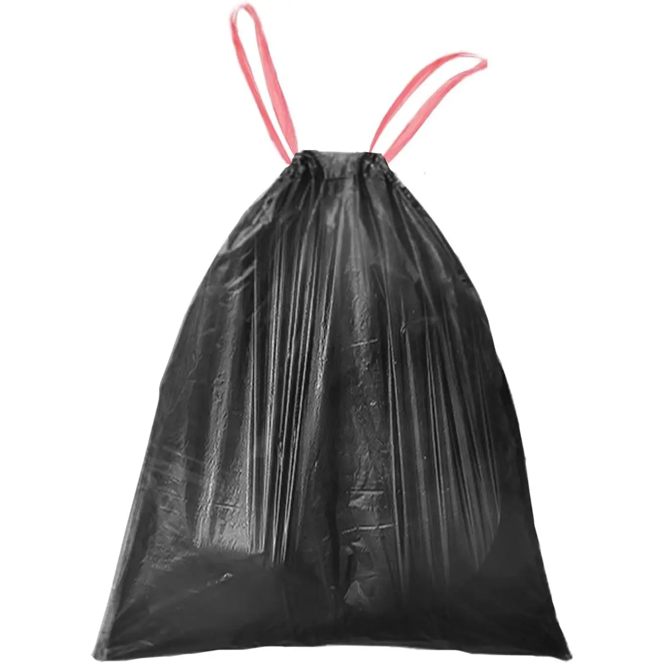 8 Gallon Trash Bags, Drawstring Garbage Bags, 1.32Mil Thickness, 55 * 70cm, 9.9g/pcs, Pack of 34, Unscented, Black
