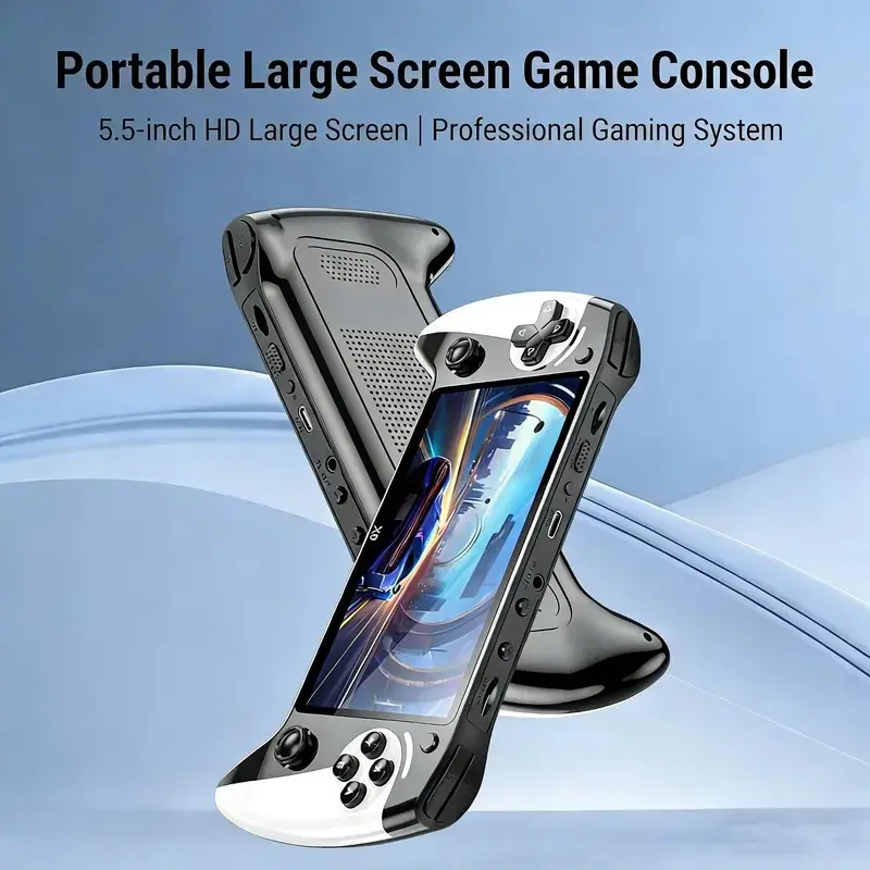 X9 Retro Lithium Rechargeable Handheld Gaming Console - 5.5in Screen, Built-in Classic Games, Offline Plug & Play, TV Output, Cable Charging, Portable Travel Toy, Birthday Gift for Kids,techvibes