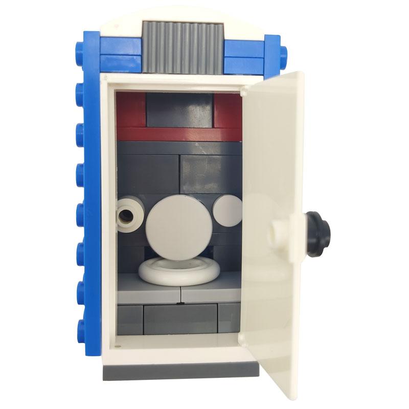 Locking City MOC Furniture Bathroom Public Toilet Building Blocks Toys for Children Assemble City Block DIY Parts Learning Gifts