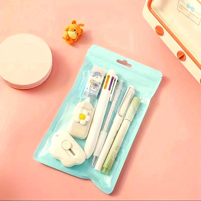 Cute Stationery Set, Writing Essential Kit, Student Gift, Home School Office Supplies, Learning Tools, Classroom Essentials, Desk Supplies Set