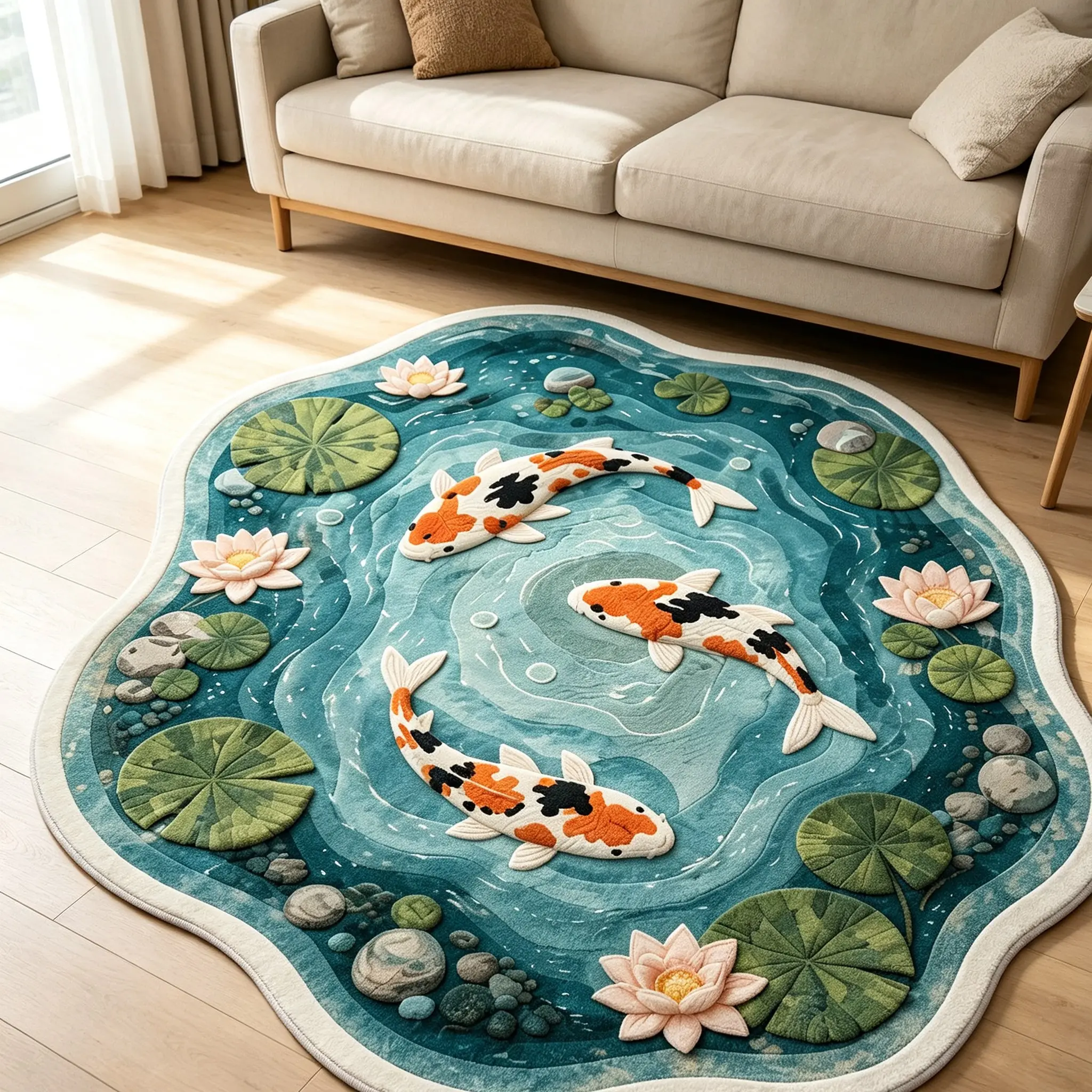 Honeycomb Bottom Sheepskin Pattern Rug, Soft Plush Non-Slip Design, Creative Foot Mat for Living Room, Easy Clean High-Quality Carpet, Home Decor Rugs