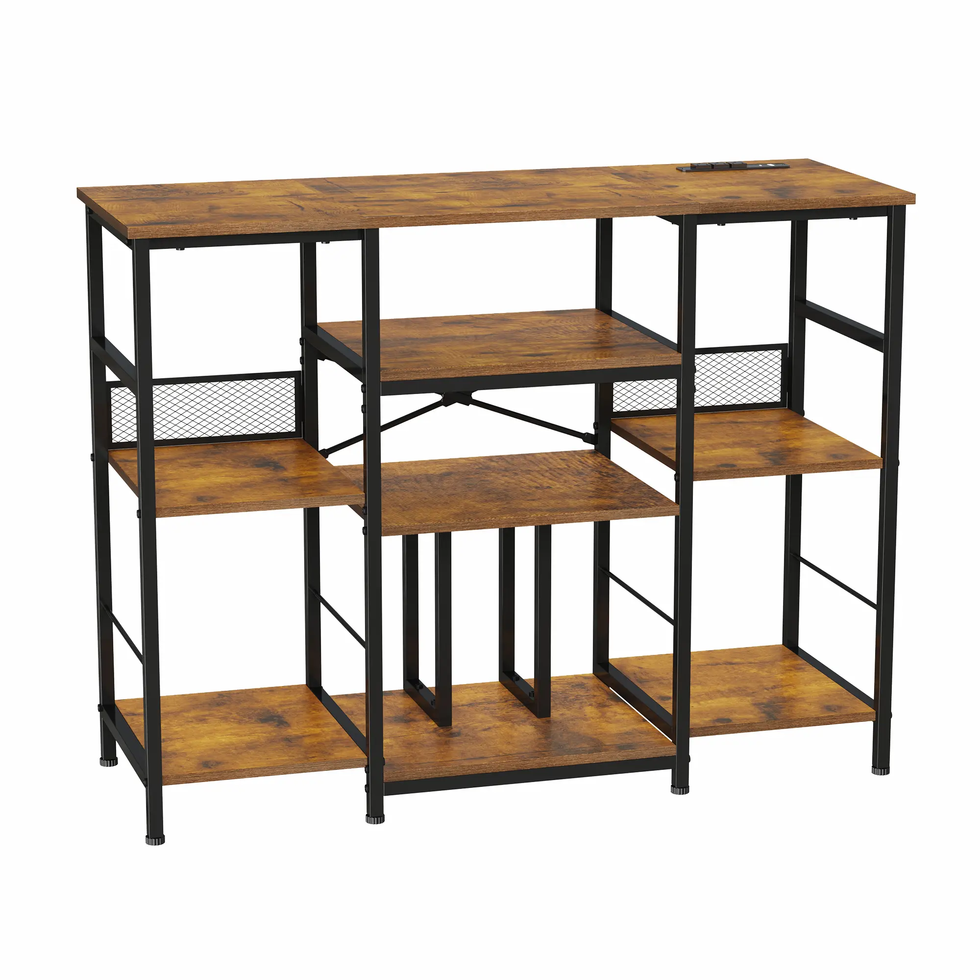 3-Tier Large Record Player Stand, 7“/10"/12" Vinyl Record Storage Cabinet | Vinyl Storage Holds up to 300+ Albums, Mid Century Turntable Stand, Media Cabinet with Storage for Living Room, Music Corner