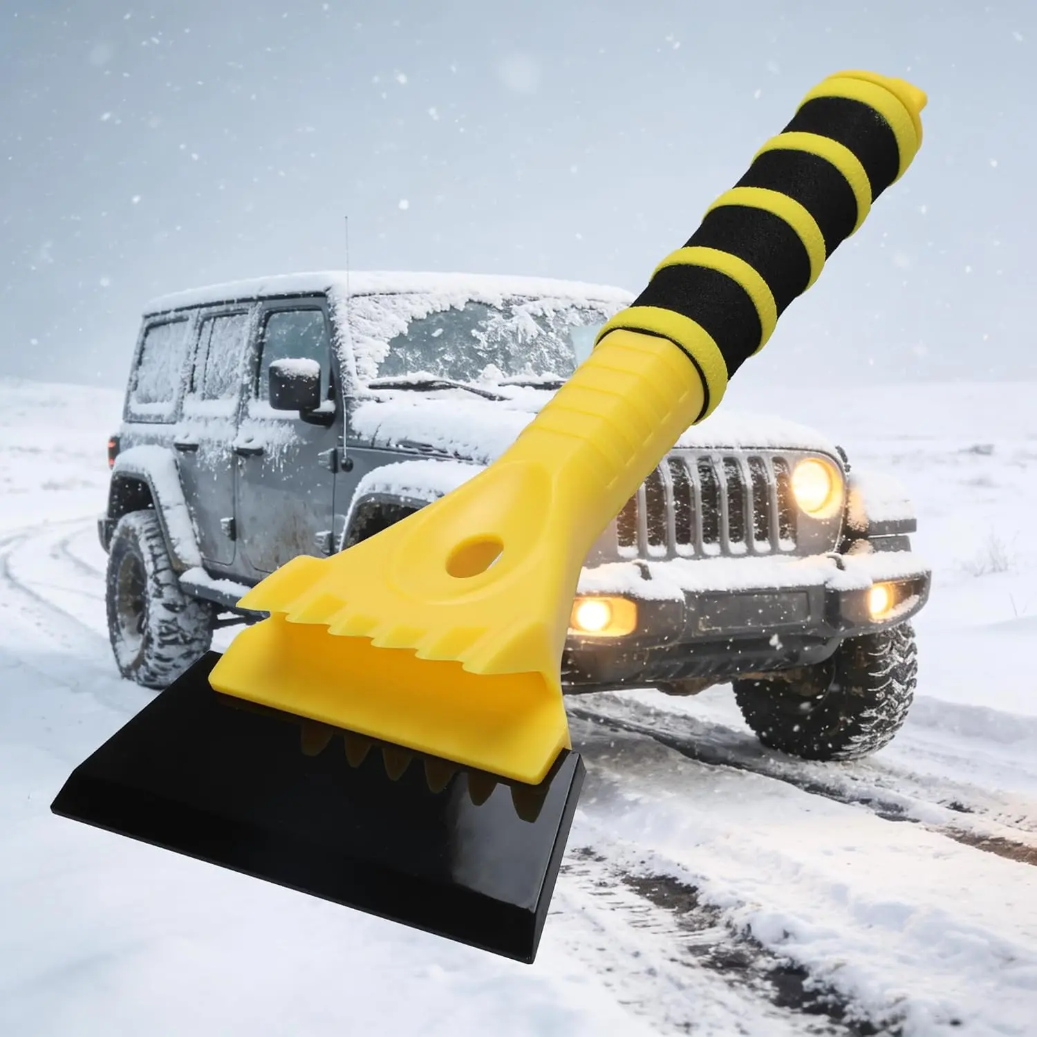 12.4" Ice Scraper  Car Windshield Snow Frost Ice Removal Tool Snow Scraper with Foam Handle  Cars Trucks Window