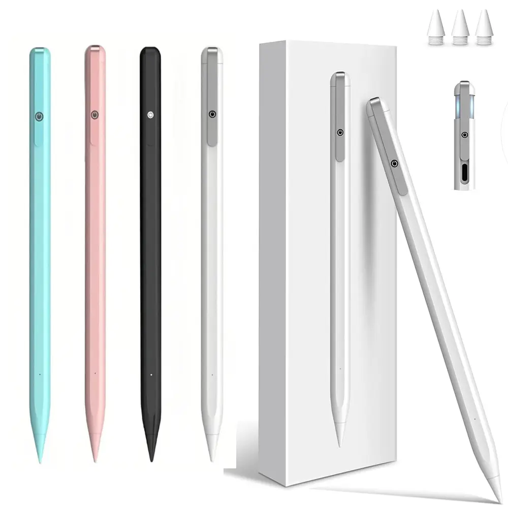 MEKO iPad Pencil 2nd Generation Active Stylus Touch Pen, 13-Min Fast USB Recharge, Includes 3 Replacement Tips, Compatible with Apple iPad Air, iPad Mini and iPad Pro Tablets