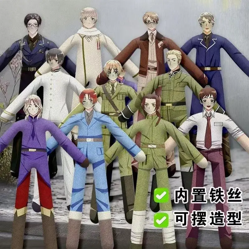 2026 hot item Hetalia Twisted Decompression Plush Dolls Anime Peripherals Alfred F. Jones Accompanying Doll Ludwig Stuffed Figurine Toys Gifts