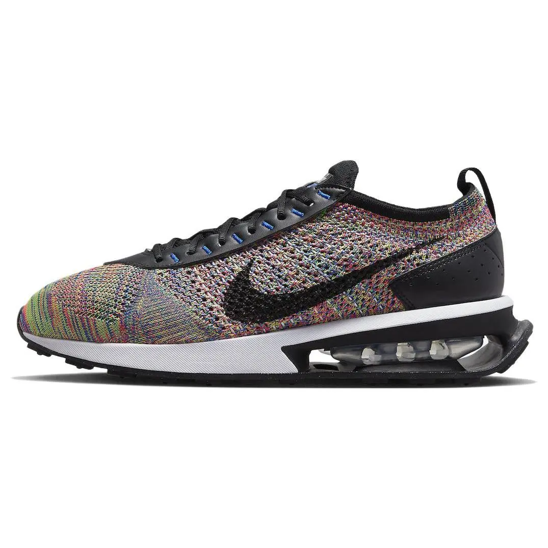 Nike Air Max Flyknit Racer 2.0 Men's Multi-Color Low-Top Lifestyle Sneakers with Leather and Comfort Technology Verifiable, with credentials and supporting global authentication