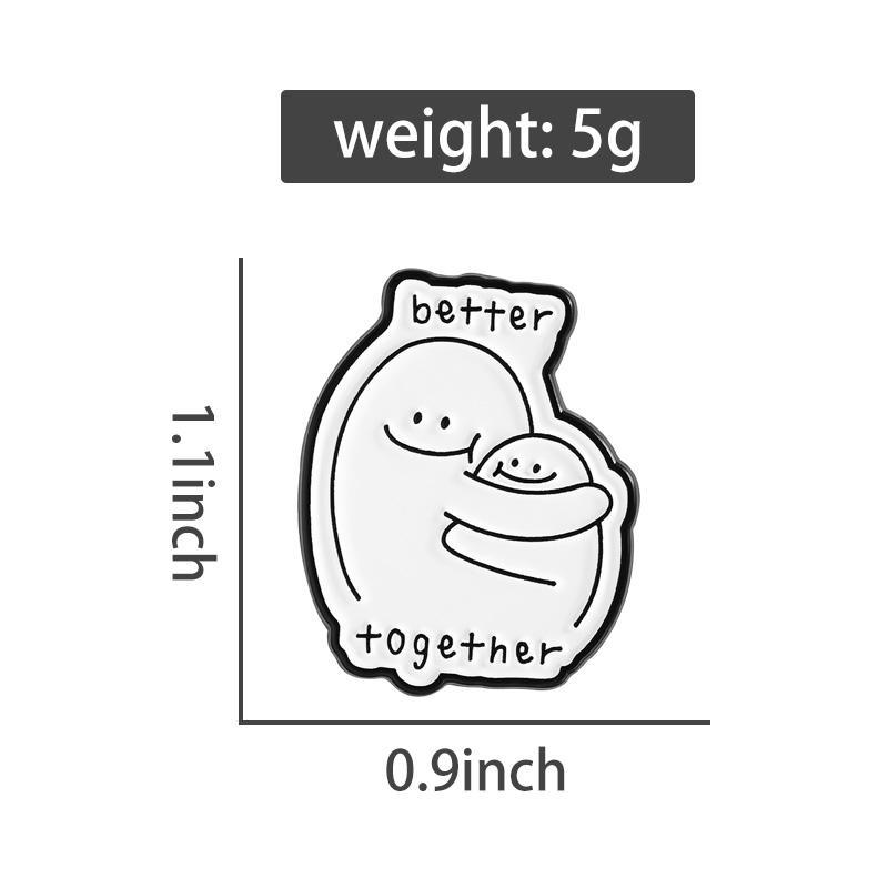 Black White Collection Enamel Pins Bookworm μ Cat Girl Brooches Skeleton Badge Coffee Pot Head Jewelry Gift for Friends