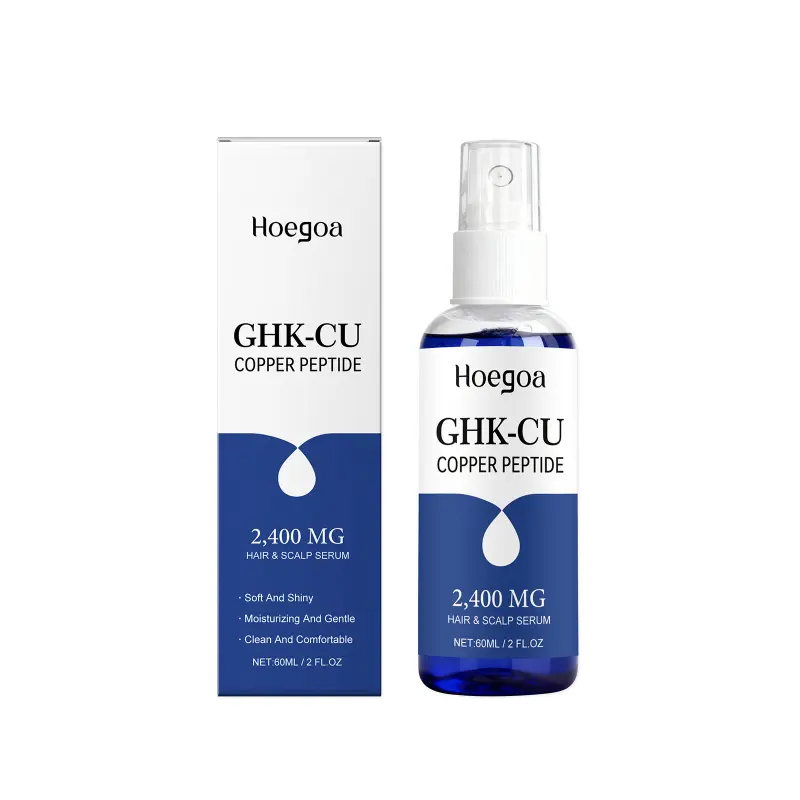 Copper Peptide Scalp Hair Serum Hair Growth Liquid With Carbomer Arginine Lightweight Non-Sticky Nourish Dry Split Ends Strengthen Roots Reduce Hair Loss Daily Hair Care Treatment