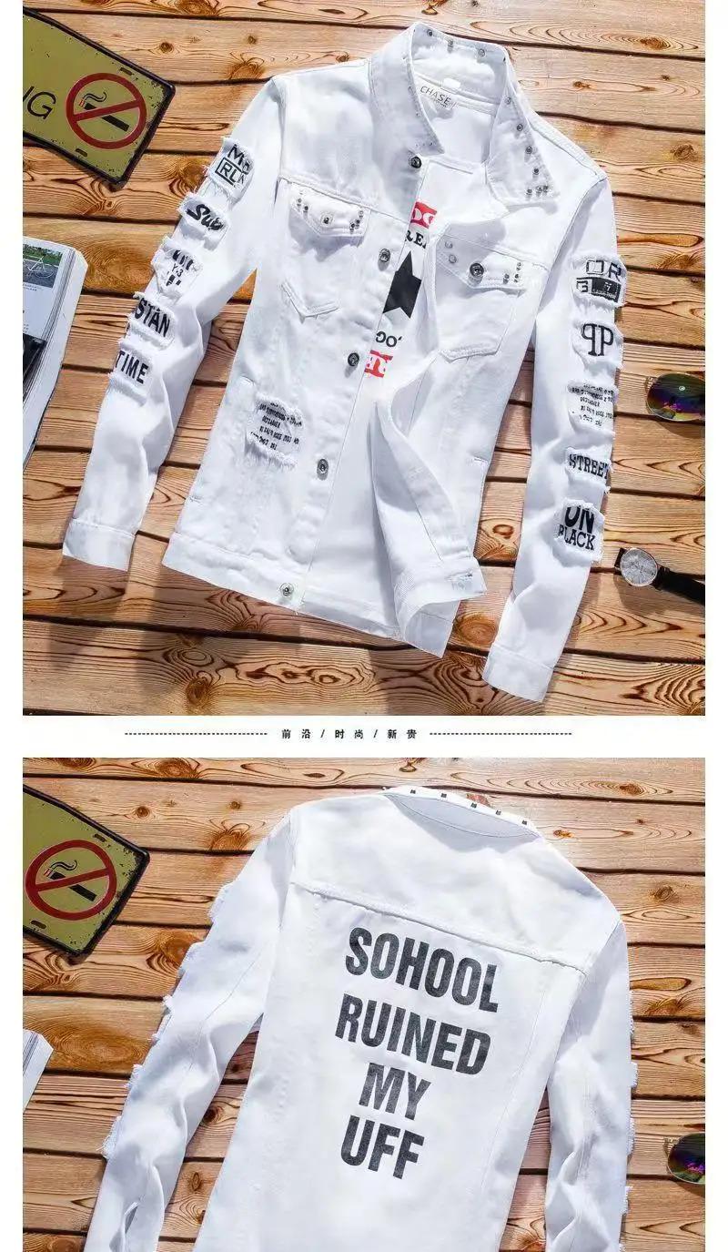 Spring Autumn Mens Denim Jacket + Jeans Pants Set Fashion Single Breasted Coat Trousers Two Piece Denim suit Clothes Fabric Spring Autumn Mens Denim Jacket + Jeans Pants Set Fashion Single Breasted Coat Trousers Two Piece Denim suit Clothes Fabric