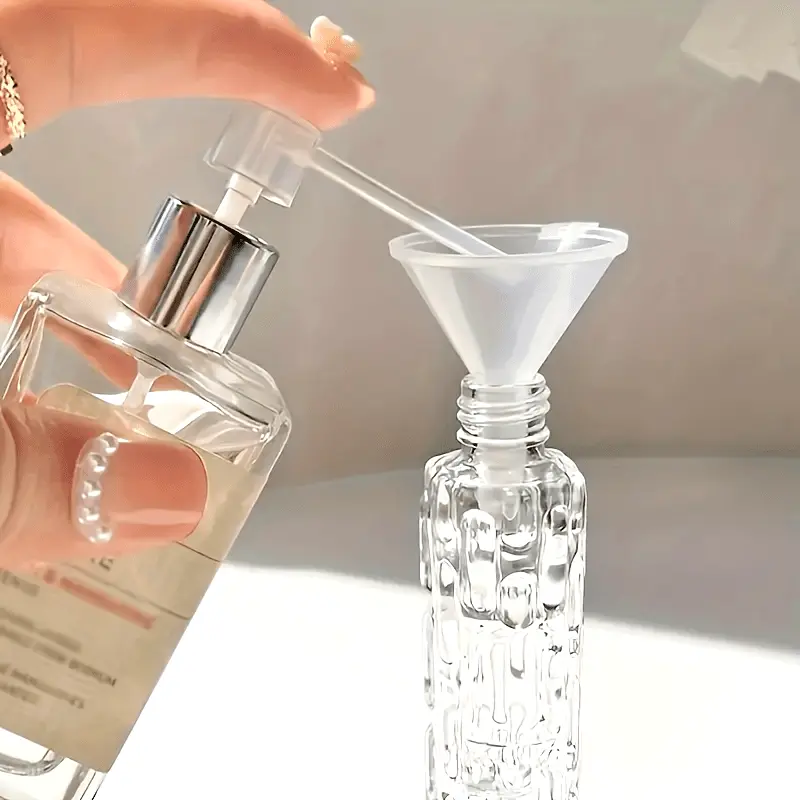 3pcs Plastic Mini Press Perfume Dispensers - Easy to Use Round Shape Mini Bottles for Fragrance, Moisturizing Water, with Convenient Splitting Tool, Suitable for Various Home & Daily Scenarios, Mini Bottle, Various Scenarios