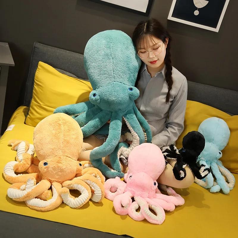 Kawaii Giant Octopus Plush Pillow Soft Stuffed Animal Home Decor