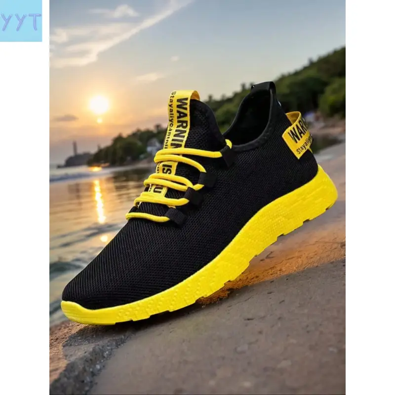 YYT1 Men's Sporty Low Top Fitness Running Shoes, Breathable Textile Upper, Rubber Sole, Lightweight Casual Athletic Footwear All Seasons, Athletic Running Trainers