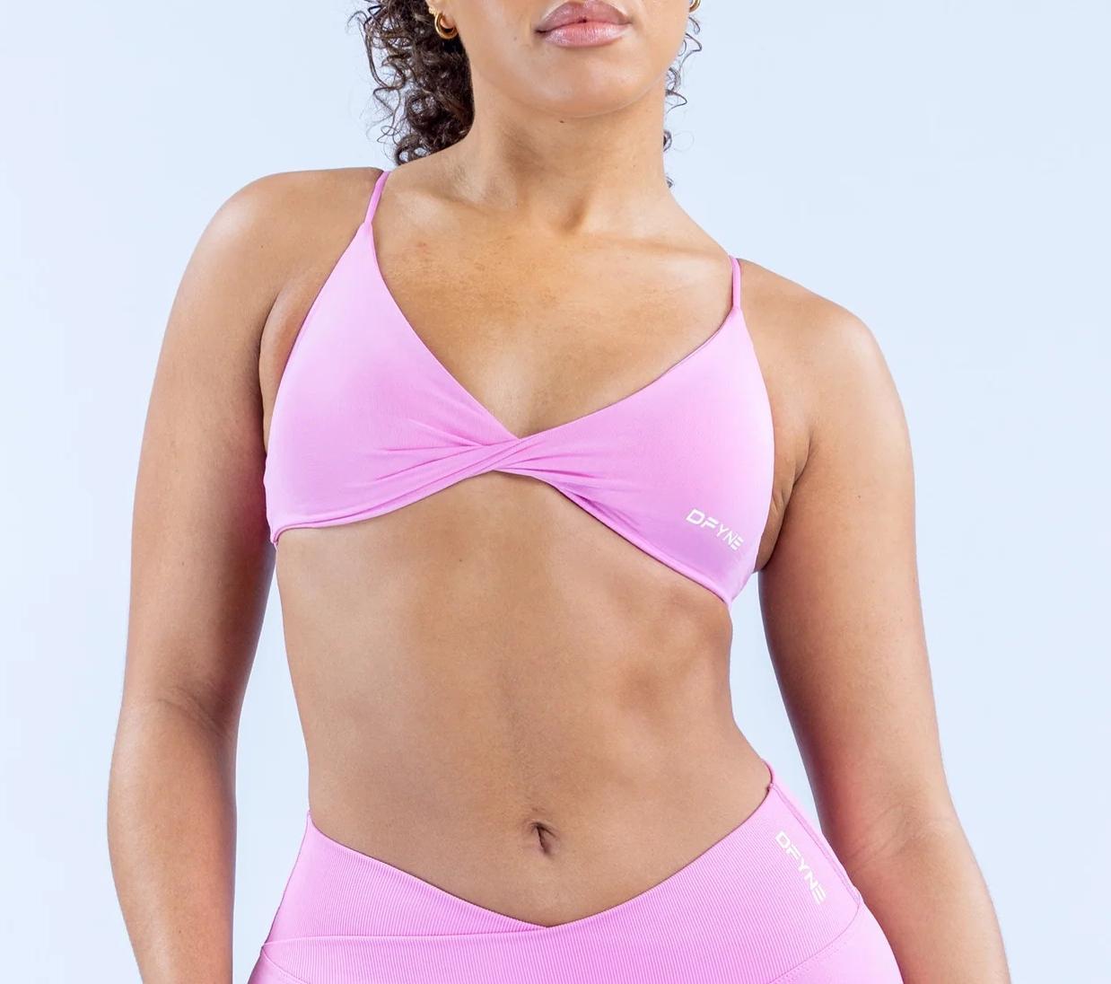 DFYNE Thin Shoulder Crossback Bra, Matte Finish, High Elasticity, Seamless, Beautiful Back, Fitness Bra, Thin Straps for Super Comfortable Shoulder Comfort