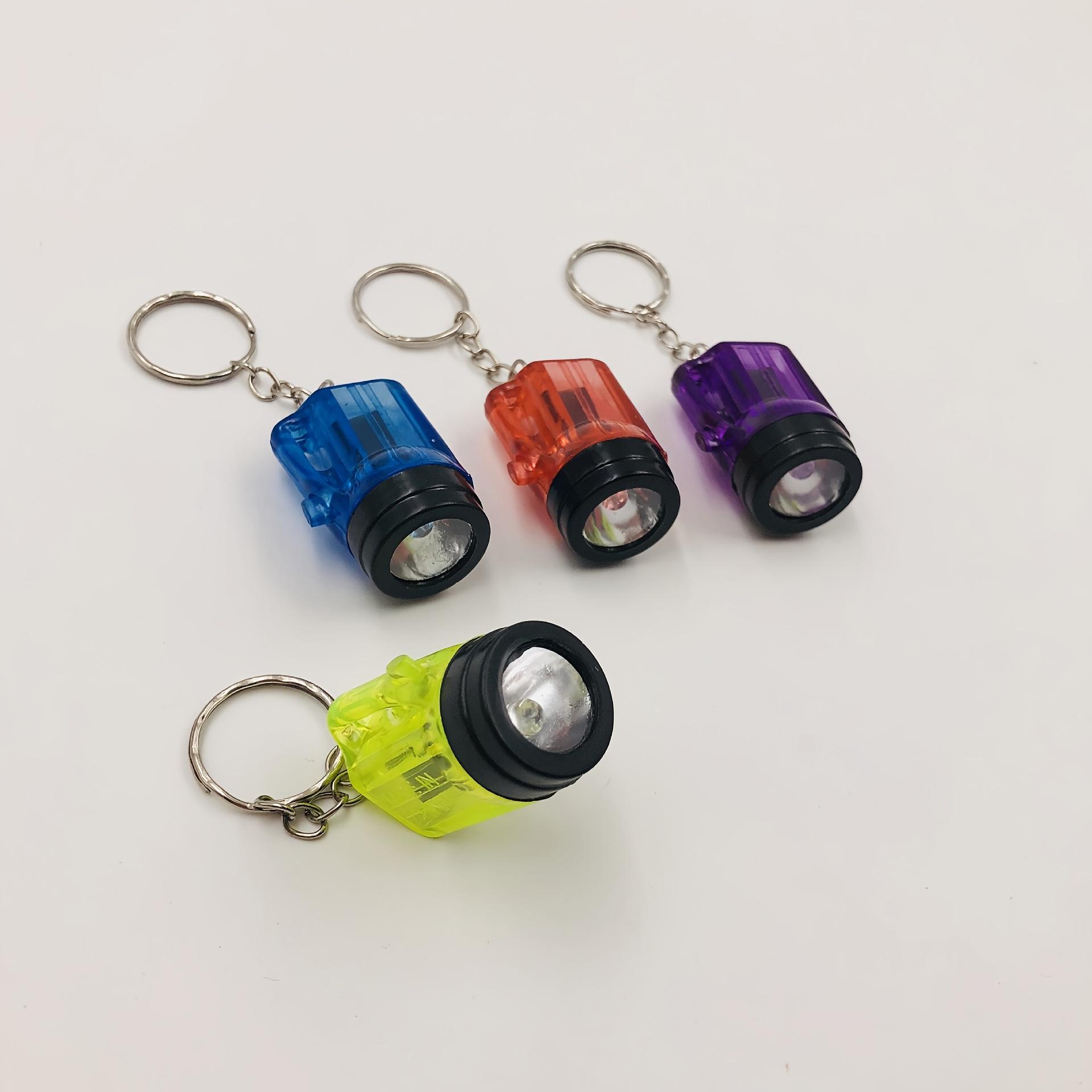 6-Pack Mini Flashlight Keychains with Button Cell Battery, Portable Keychain Flashlights for Halloween & Christmas Gifts, Fun Keychain Decor, Keychain Attachment
