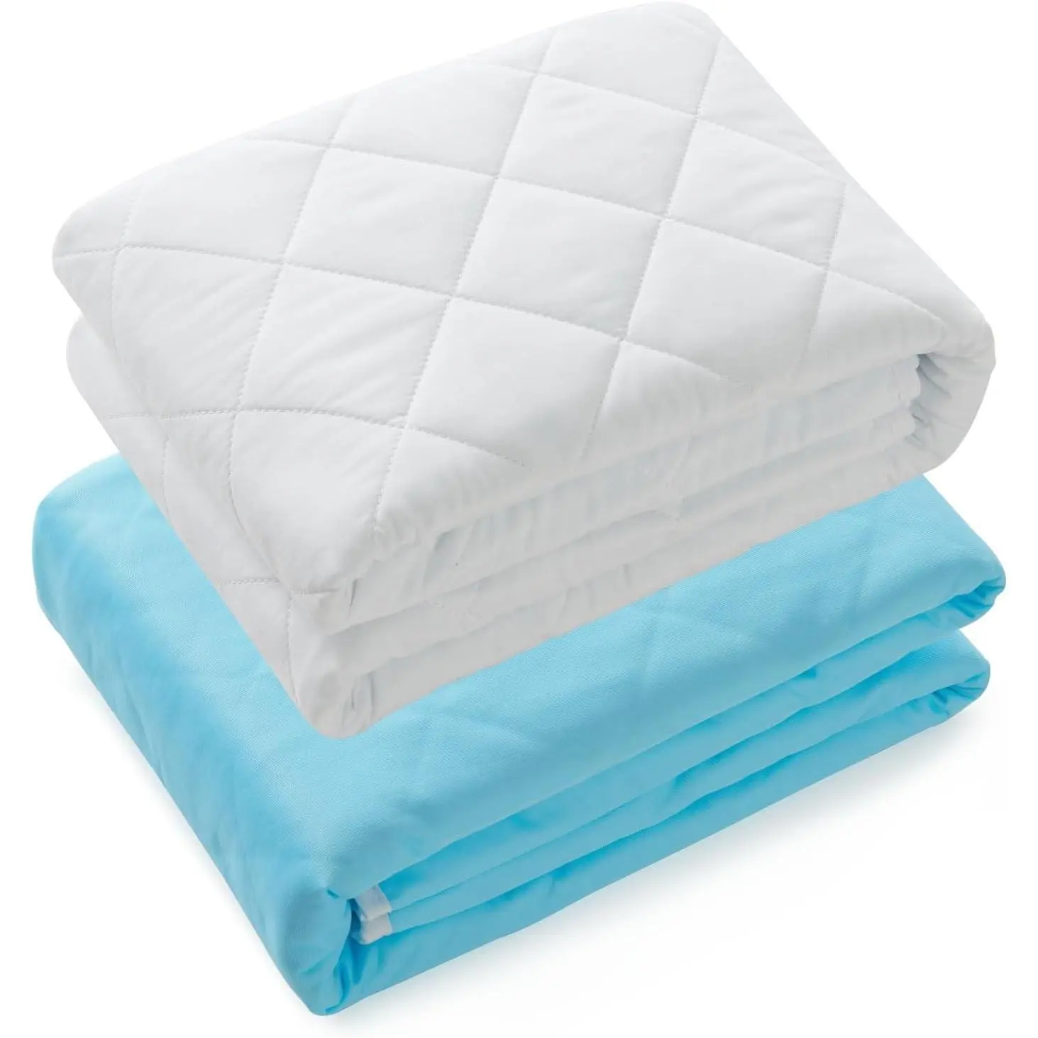 44"x52" Washable Waterproof Bed Pads (2 Pack) – Reusable Incontinence Bed Pads Hold 10 Cups, Non-Slip & Silent Mattress Protector for Adults, Kids, Elderly and Dogs