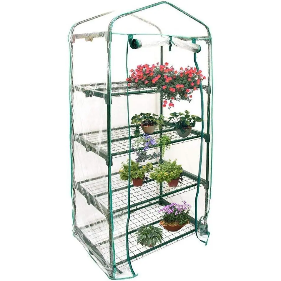 PVC  Greenhouse Cover -  and Flower Garden Green House  Accessories (Just Cover, Without Iron Stand, Flowerpot)