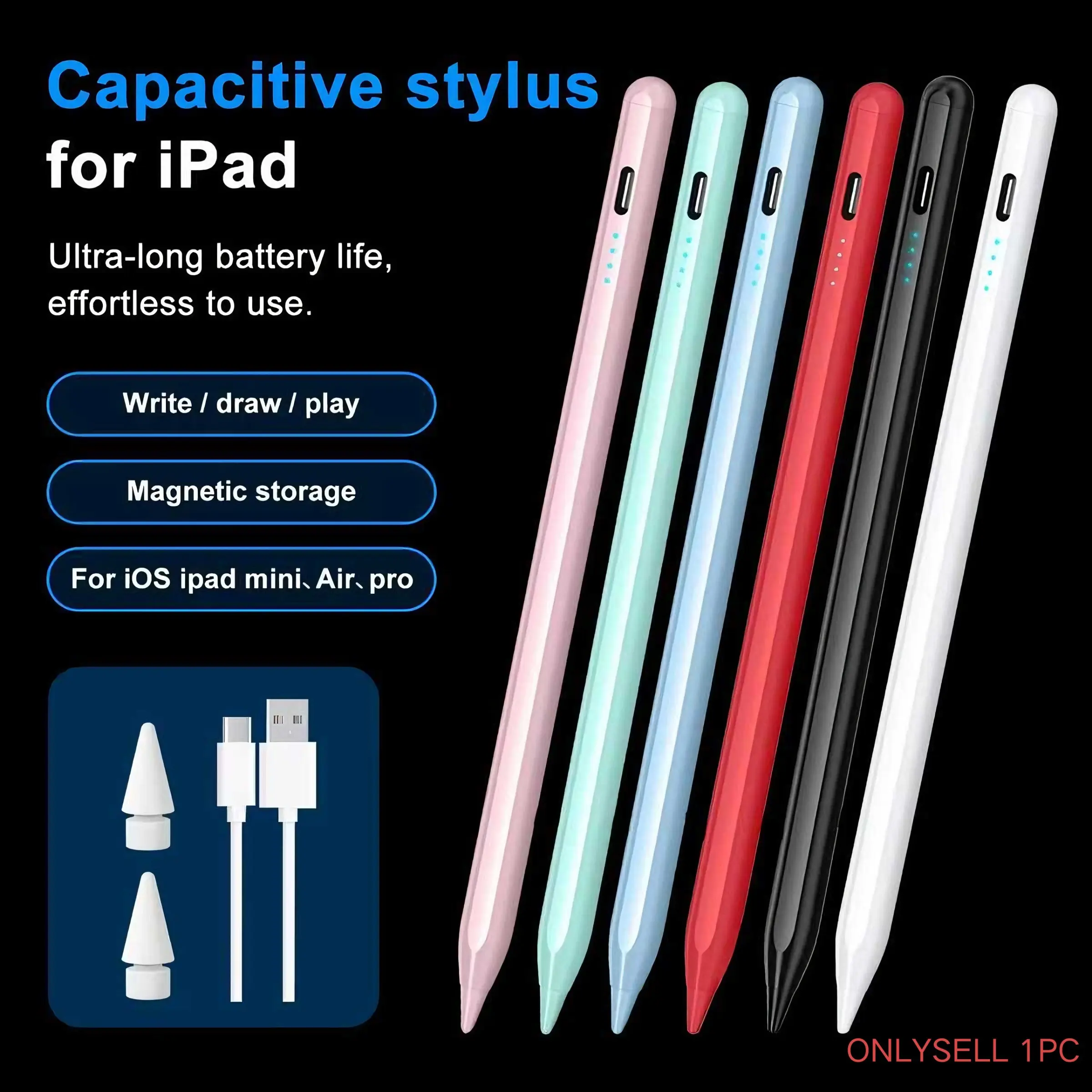 Universal Touch Pen for iOS/android, Compatible with for iPad/for xiaomi/for huawei, Ideal for Drawing, Entertainment, Leisure, Capacitive Screen Devices