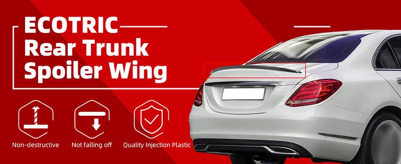 Rear Trunk Spoiler Lip Compatible with 2015-2021 Mercedes Benz C Class W205 C200 C300 Sedan Gloss Black Painted Tail Wing Duckbill Spoiler