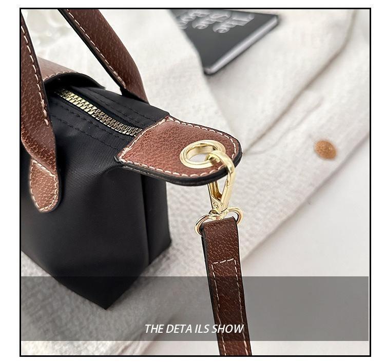 BIGWIG Nylon Mini Dumpling Bag, Waterproof Mini Coin Purse, Shoulder Bag, Crossbody Bag, Handbag, Versatile Daily Bag, Retro Style Bag, Soft Collapsed Shoulder Bag