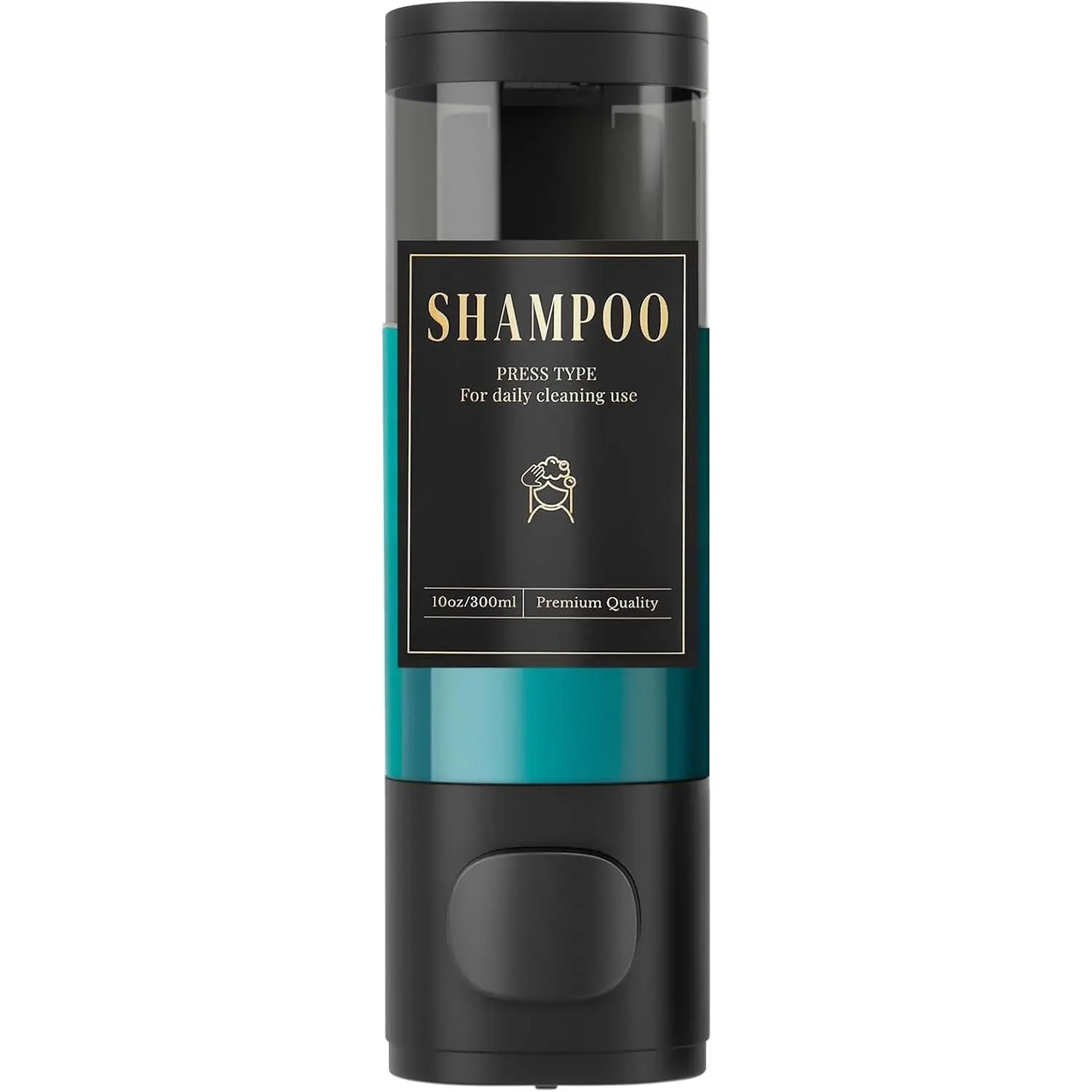 Shampoo and Conditioner Dispenser, Shower Soap Dispenser 1-Chamber | Lockable Large Capacity 300ml No-Drill Wall-Mounted Shampoo and  Wash Dispenser for Bathroom Hotel Kitchen Airbnb