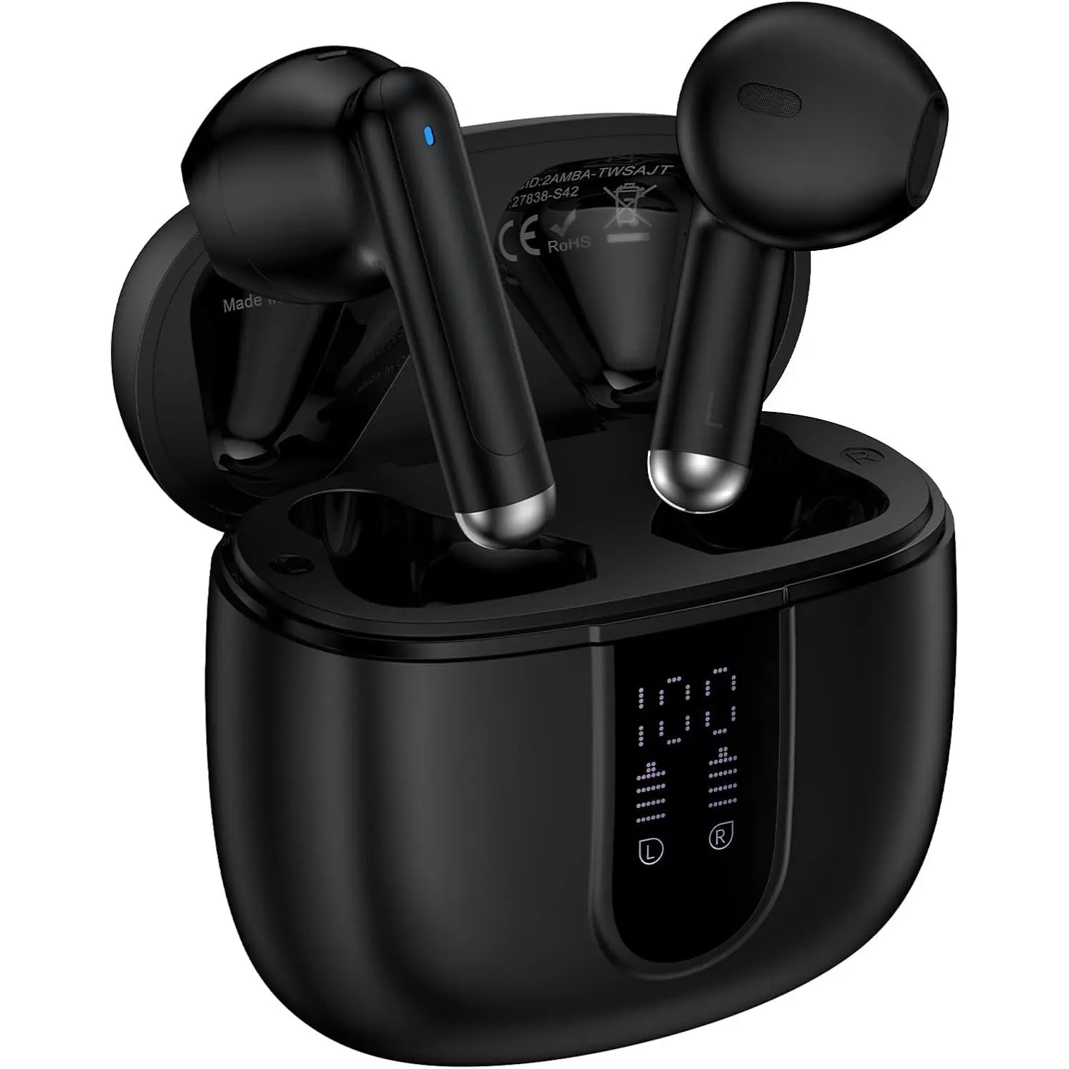 Wireless Earbuds Bluetooth Headphone for Samsung Galaxy S26 S25 Ultra S24 S23 S22 S20 S10 A17 A36 A16 A15 60H Playback with Dual LED Display IPX7 Waterproof Sports in Ear Earphone for Pixel 10 9 8 7 6