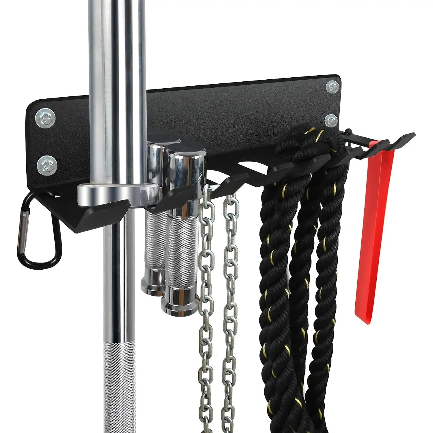Gym Storage - Heavy-Duty Barbell Holder, Kettlebells, Weight Bar, Workout Rack Equipment,  Roller, Jump Rope, Resistance Band