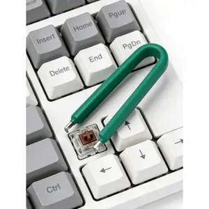 1PC Retro Green Leather Keycap Puller – Anti-Scratch, Non-Slip, Washable. Perfect for Keyboard Customization & Cleaning. Great Gift for Gamers in Gift Box.