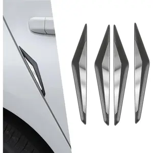 4 count  Door Anti- Strips, Self Adhesive  Door Protector Trim Strips, Door  Bumper Guards,  for   (Black )