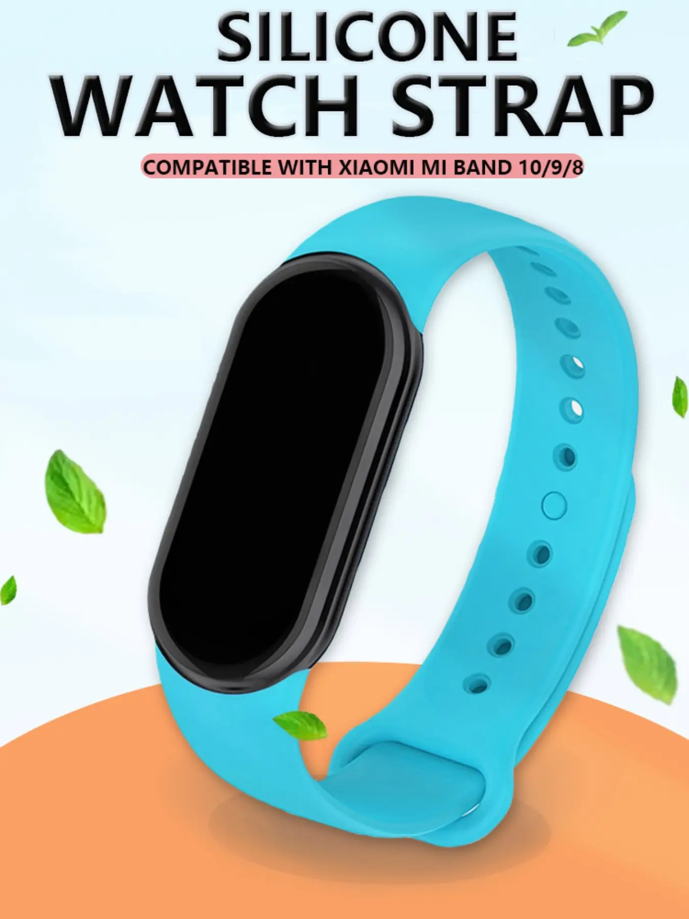 Soft Breathable Silicone Sport Band Wearable for Xiaomi Mi Bands 8/9/10, Quick Release Replacement Strap, 12 Vibrant Colors, Easy Installation, Accessories