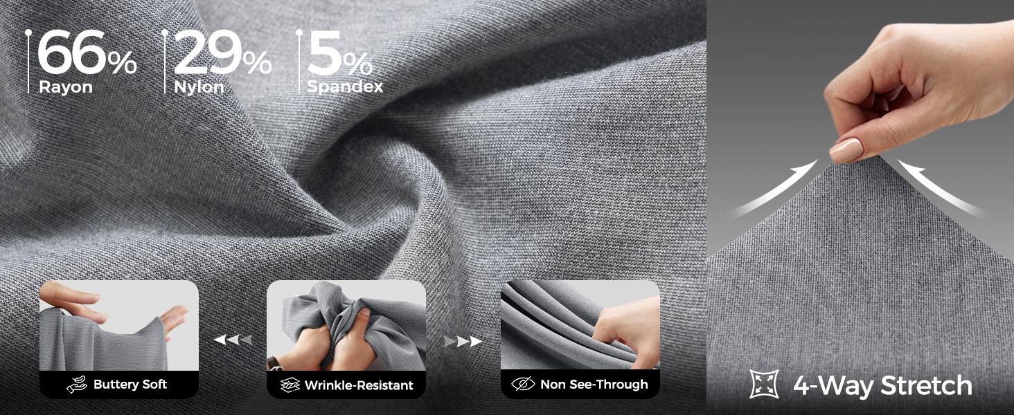 2026 Women's Yoga Dress Pants Straight Leg Work Slacks Stretchy Office Casual 4 Pockets Belt Loops 28"/29"/30"/31"/33"