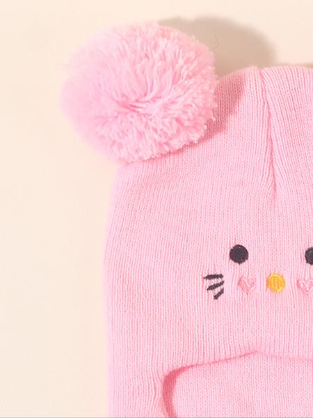 Cute Cat Embroidered Knit Hat for Babies & Toddlers, Warm Winter Beanie, Winter Skull Cap for Outdoor Use, Daily Commuting Essential, Moderate Fabric Thickness