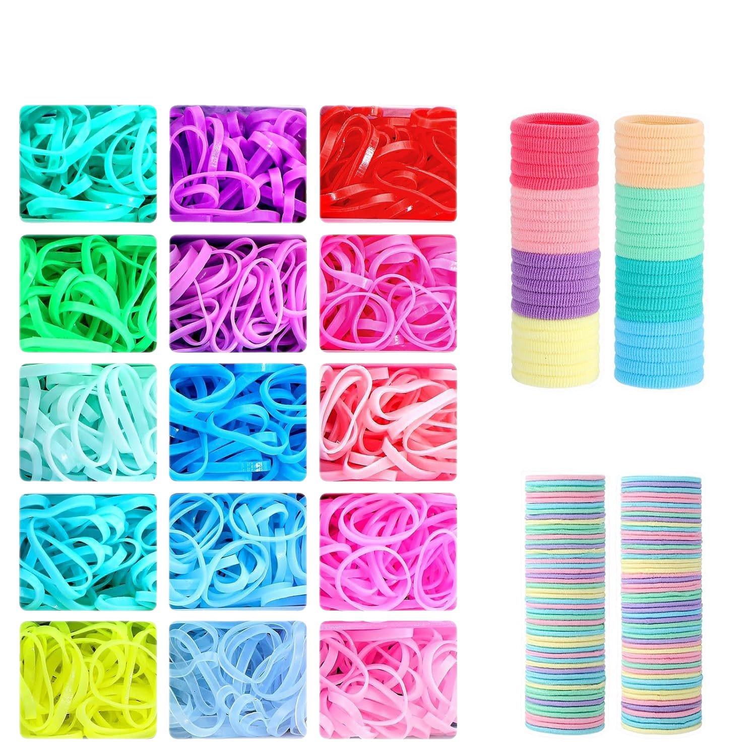 Colorful Hair Ties Set for Girls, Includes Hair Styling Accessories, Convenient Hair Puller and Combs, Perfect Baby Hair Bows Collection, Hair Accessories Sets