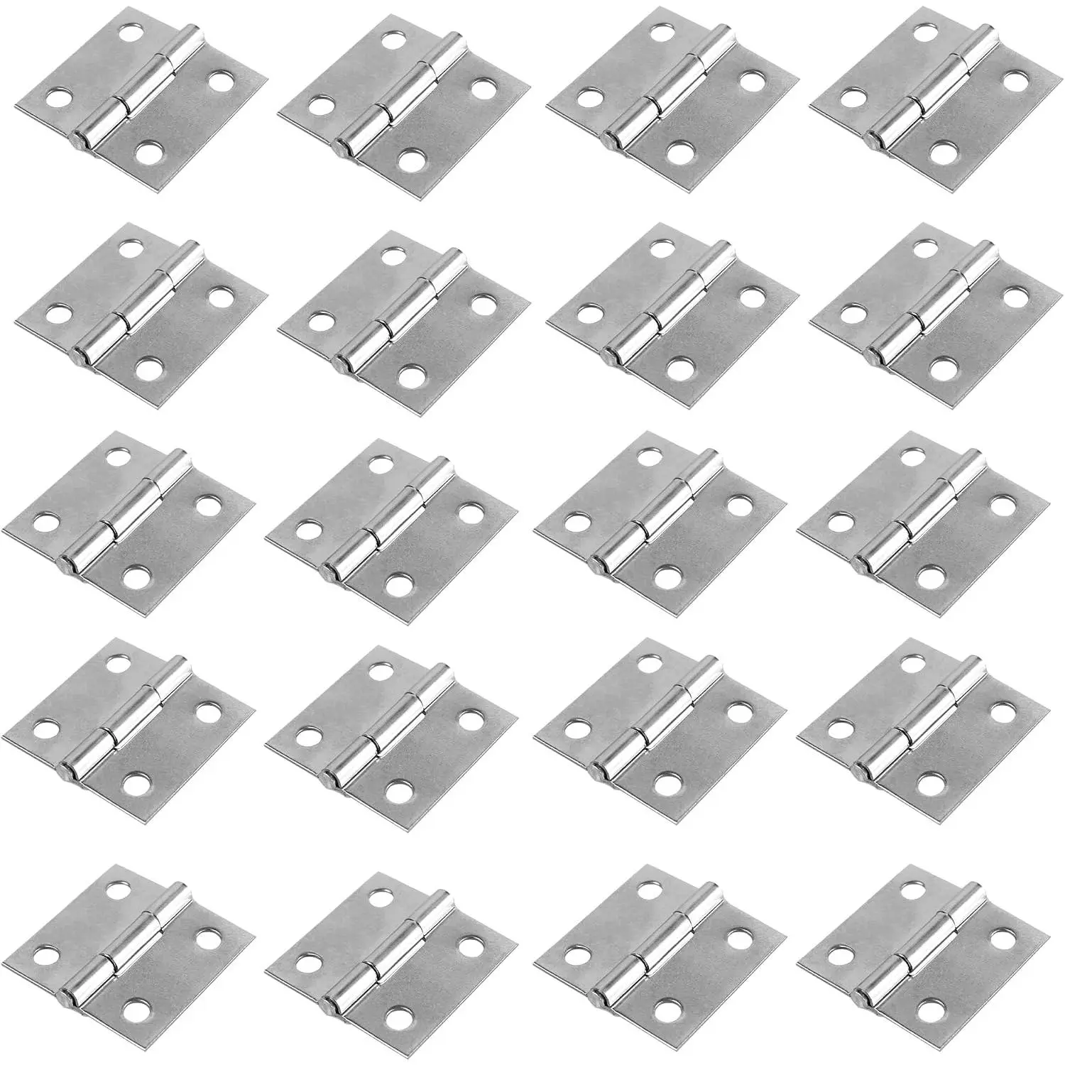 20 count 1 Inch Folding  Hinges, Stainless Steel Cabinet Hinges, Small Door Hinges for Wooden  Box, Crafts, DIY, Drawer, Dressing Cabinet