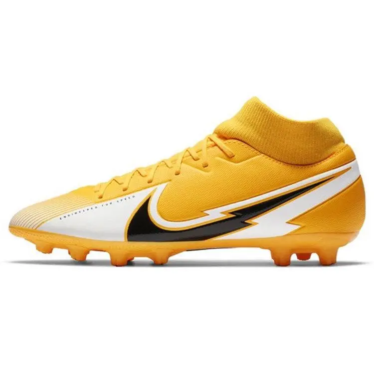 Nike Mercurial Superfly 7 Academy HG Football Cleats for Men – Round-Toe, Low-Cut, Cushioned, Non-Slip, Durable Verifiable, with credentials and supporting global authentication