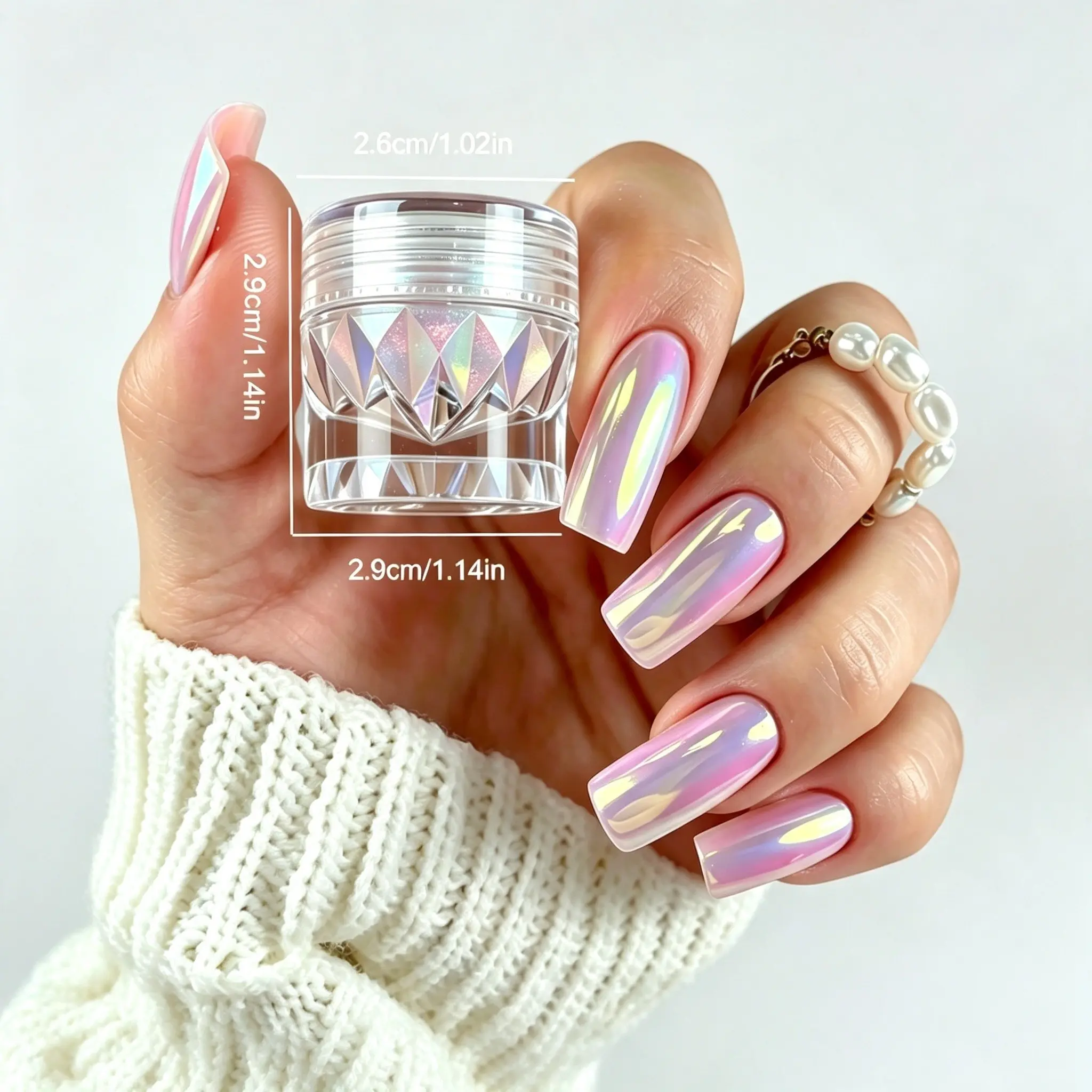 Aurora Rainbow Neon Chrome Nail Powder Nail Pigment Powder(0.5g/bottle)