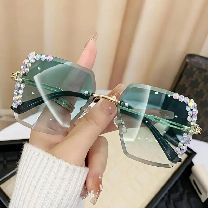 Crystal Glasses For , Slim Y2K Style Everyday Use Pr Y2k Reading Glasses - Etsy main image 4