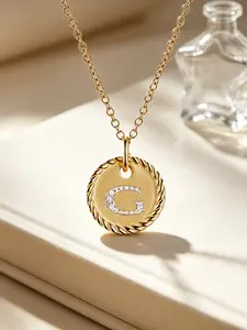 2026  Original New Trend Retro Design DYXL-02G Letter 10mm Necklace for Women Fashion High-Quality Jewelry Accessories Gift