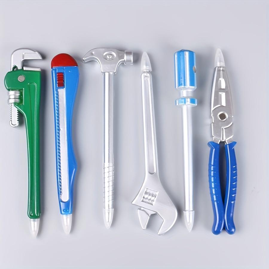 Creative Refrigerator Magnet Pen Set, 6 Counts/set Multifunctional Personalized Weapon-shaped Art Pen with Multiple Tool Heads, Office Stationery, Rollerball Pen Set