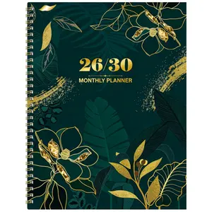 January 2026 - December 2030, 5-year monthly planner, yearly calendar, monthly tabs, 60-month calendar, 13.97 cm x 21.08 cm, 71 sheets/142 pages of thick paper, elastic closure