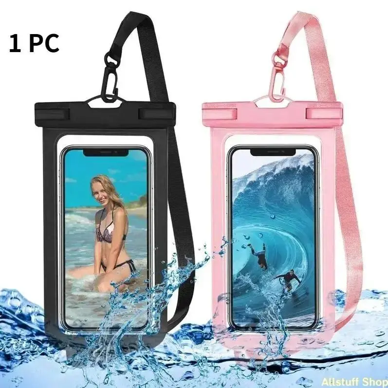 Waterproof Phone Pouch - 1 Count Clear IPX8 Certified Floating Bag Phone Accessories, Keychain Lanyard, Fits iPhone 16 Pro Max/Plus & Galaxy S22 S23 Up to 7", Universal Holder for Water Sports & Outdoor Activities outdoorfun tiktokshopbacktoschool