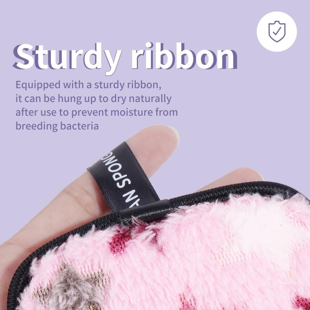 MAANGE Travel Reusable Makeup Remover Pads, Makeup Remover Tool, 6 Counts Colorful Facial Cleaning Puffs, Face Wash Sponges, Square Shape Fluffy Face Washing & Skin Cleansing Pads, Comfort Hygiene Products, Christmas Gift