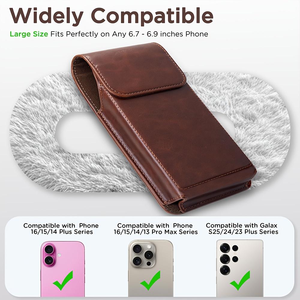Men's Premium Faux Leather Phone Case with Belt Clip - Durable, Lightweight Wallet Pouch for Secure Phone Storage, Adjustable Strap, Perfect for Everyday Use and On-the-Go Carry, Minimalist Design, Wallet Accessories, Pu Leather Cover