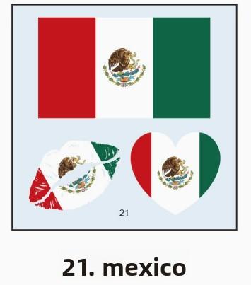 Pour Choices 2026 New Design USA, Canada, and Mexico World Cup Flag Temporary Tattoos, Football Match and Sports Event Water Transfer Face Stickers