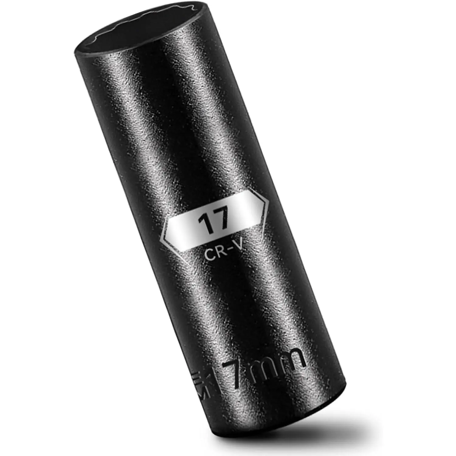 17 mm 12-Point Deep  Socket, 1/2 Inch Drive, Metric, Cr-V Steel With Black Manganese Phosphate Coating