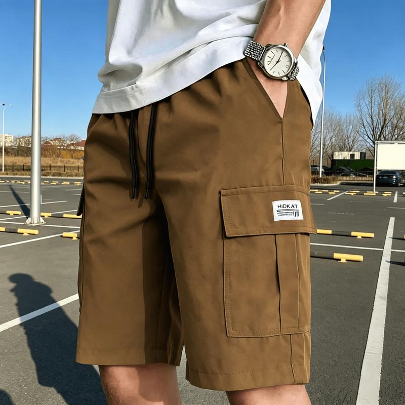 Men's Casual Loose-Fitting Athletic Shorts with Pockets - Multi-Size, XXL, Outdoor Hiking, All-Day Leisure, Athleisure Sports Shorts
