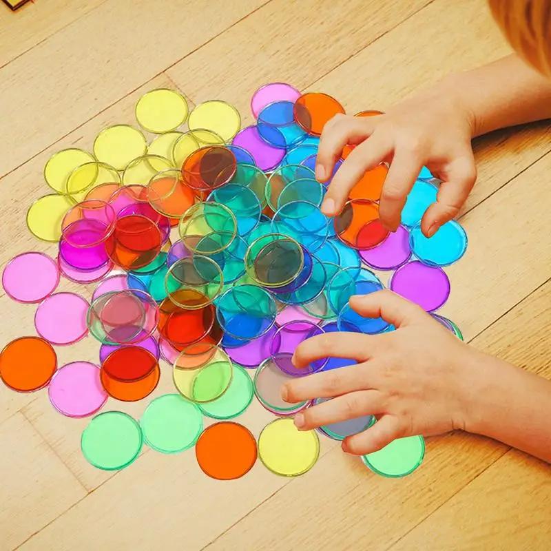 Kids Counting Chips Coin Toy Baby With Magnetic Stick Bingo Chips Set Counters Mix Color Chips Game Tokens Learning Teaching A