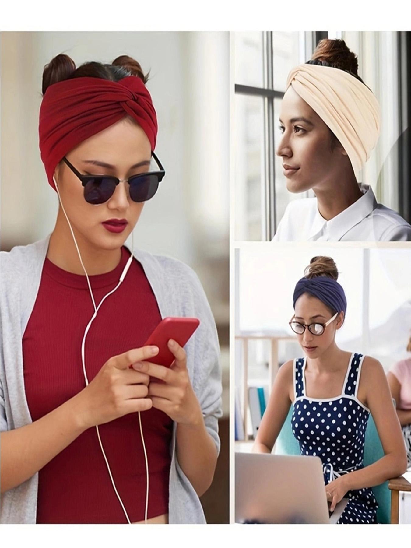 2026 Summer Boys Girls Back-To-School Hair Accessories, Boho Style Elastic Yoga Headband, Sweat-Absorbent Running Bandana Set