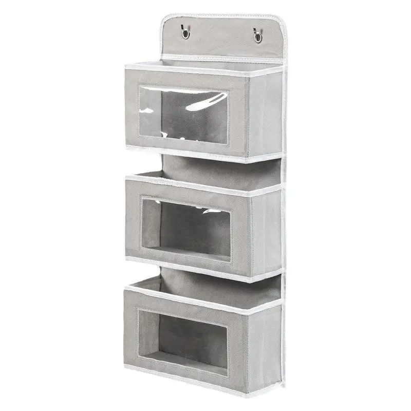 Premium Multi-Pocket Hanging Closet Organizer - Dust-Proof Wardrobe Storage Bag with Visible Mesh Pockets for Underwear & Lingerie, Foldable, Multi-Purpose Clothes Storage Box, Kids-Friendly Collection Solution