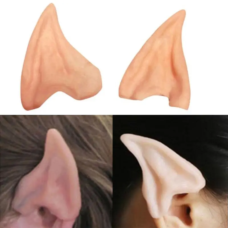 1/4 Pcs Halloween Elf Ears, Fake Pointed Ears Costume Accessories, Fantasy Fairy Ears Props for Cosplay Party & Dress Up
